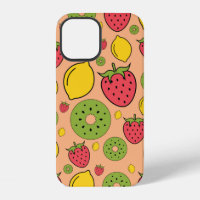 Strawberry, lemon and kiwi fruits wallpaper backgr