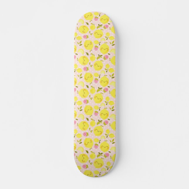 Strawberry Lemon Pink Skateboard (Front)