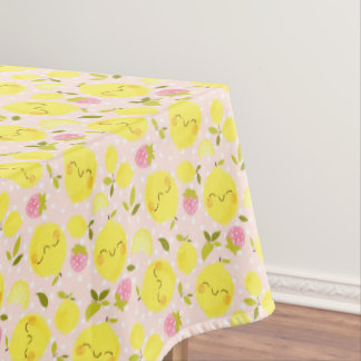 Strawberry Lemon Pink Tablecloth
