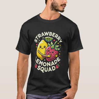 Strawberry Lemonade Squad Cute Kawaii Design T-Shirt