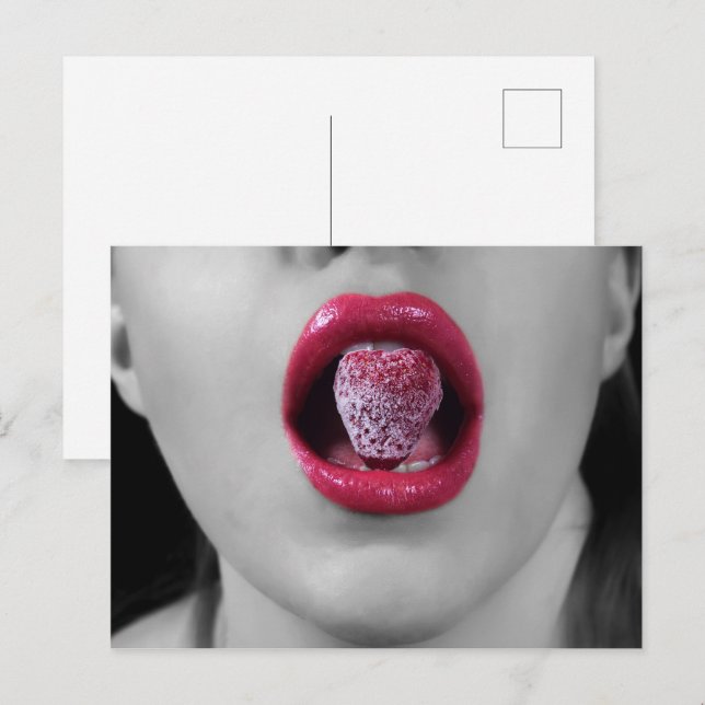 Strawberry lips postcard (Front/Back)