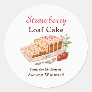 Strawberry Loaf Cake Gift Label