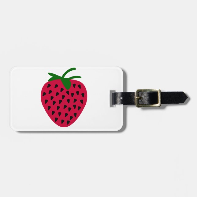 Strawberry Luggage Tag (Front Horizontal)