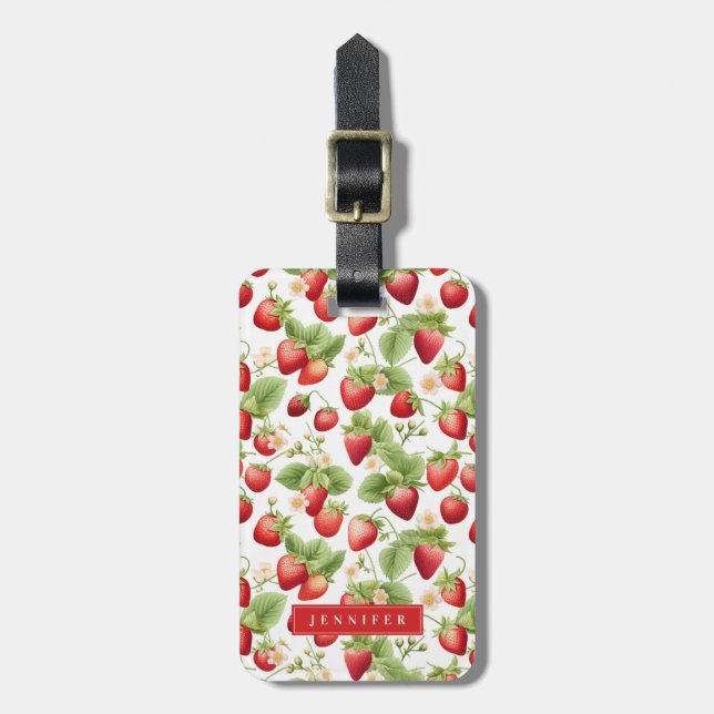 Strawberry Luggage Tags (Front Vertical)
