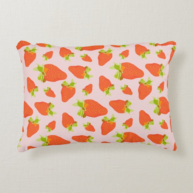 Strawberry Milk Accent Pillow (Front)