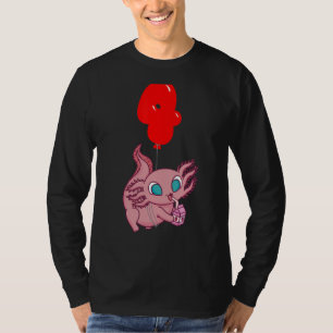 Strawberry Milk Axolotl 4th Birthday Kids Balloo T-Shirt