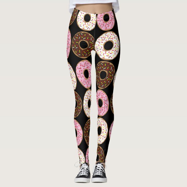 strawberry milk chocolate doughnut leggings (Front)
