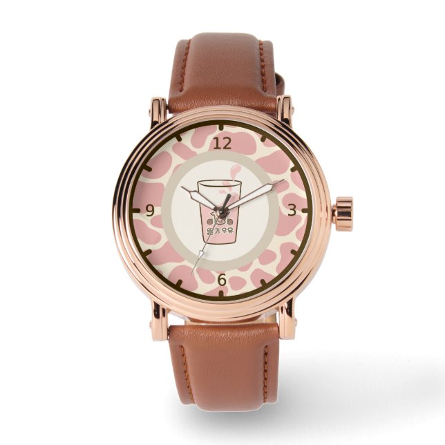 Strawberry Milk Clock Watch (Front)
