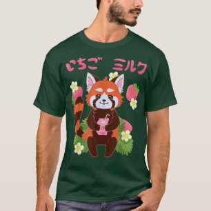 Strawberry milk (ichigo miruku) red panda cute kaw T-Shirt