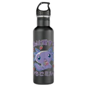 Strawberry Milk Japan Anime Axolotl Gift 710 Ml Water Bottle