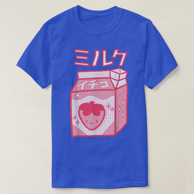 Strawberry Milk Kawaii Katakana Japanese Anime Sty T-Shirt (Design Front)