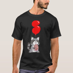 Strawberry Milk Raccoon  5th Birthday  Kids Balloo T-Shirt