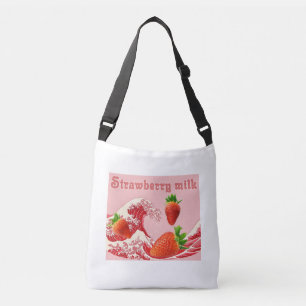 Strawberry milk t-shirt crossbody bag