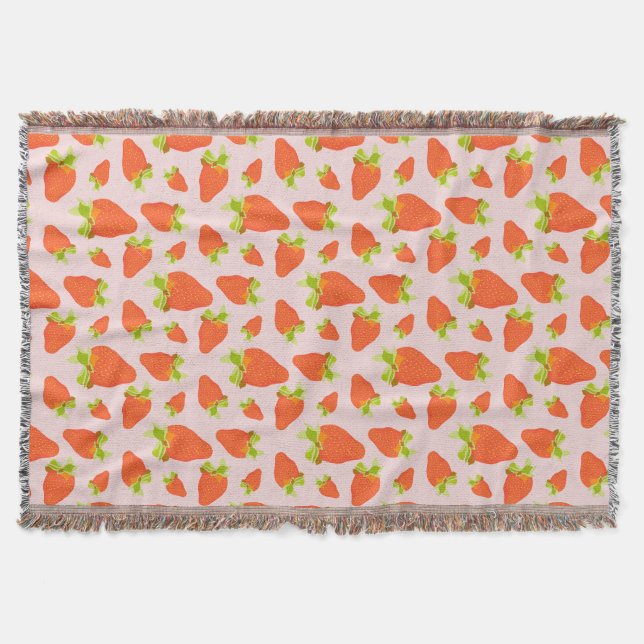 Strawberry Milk Throw Blanket (Front)