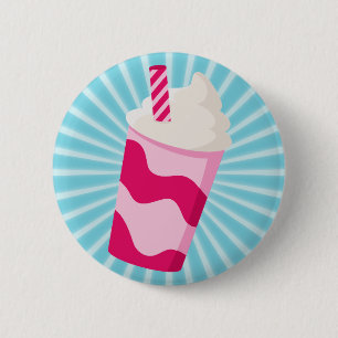 Strawberry Milkshake 2 Inch Round Button