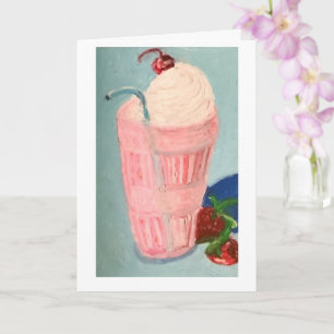 Strawberry Milkshake Card