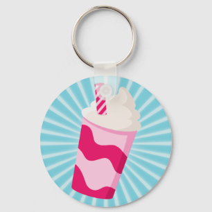 Strawberry Milkshake Keychain