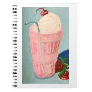 Strawberry Milkshake Notebook