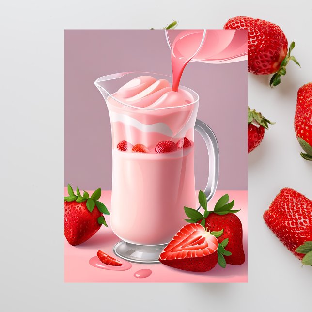 Strawberry Milkshake, Postcrossing Postcard (Creator Uploaded)