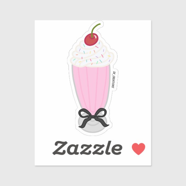 Strawberry Milkshake With A Bow (Sheet)