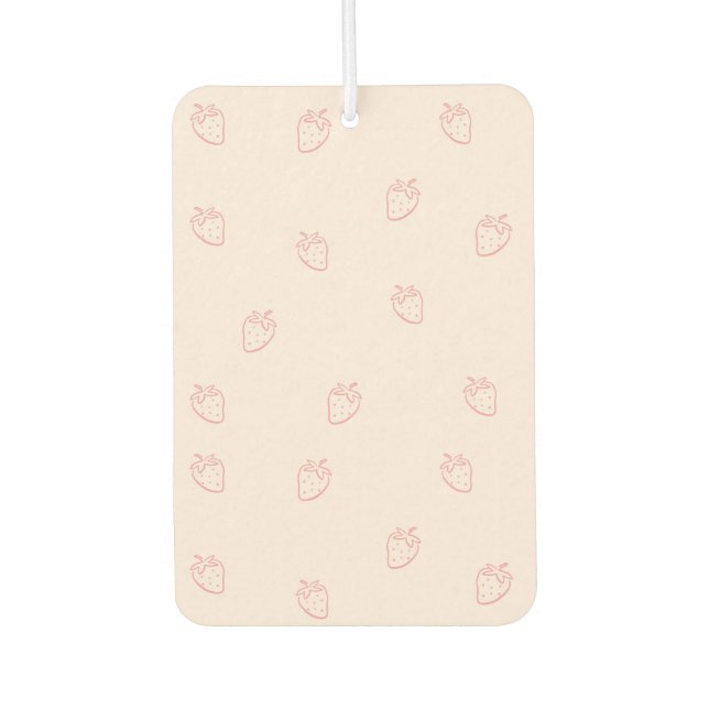 Strawberry Minimalism Air Freshener (Front)