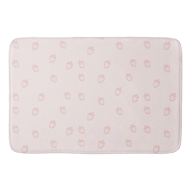 Strawberry Minimalism Bath Mat (Front)