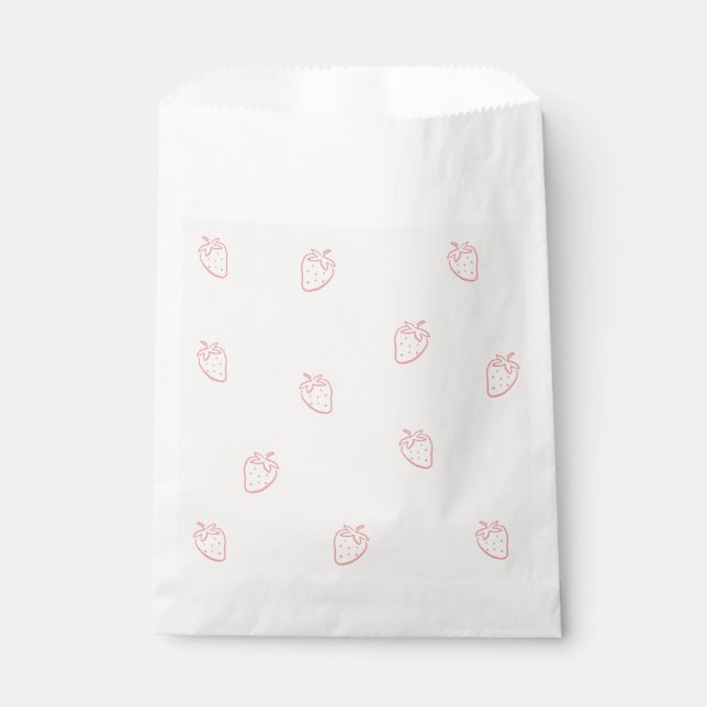 Strawberry Minimalism Favour Bag (Front)