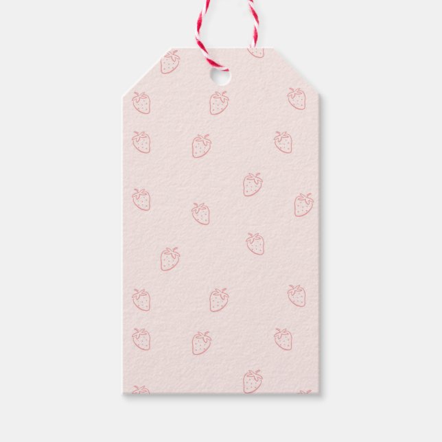 Strawberry Minimalism Gift Tags (Front)