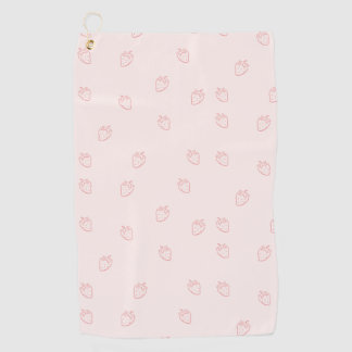 Strawberry Minimalism Golf Towel
