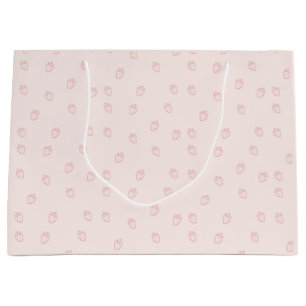 Strawberry Minimalism Large Gift Bag
