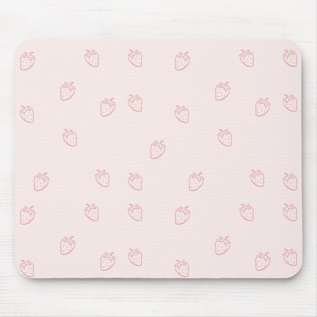 Strawberry Minimalism Mouse Pad (Front)