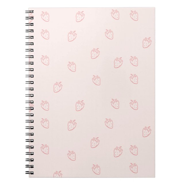  Strawberry Minimalism Notebook (Front)