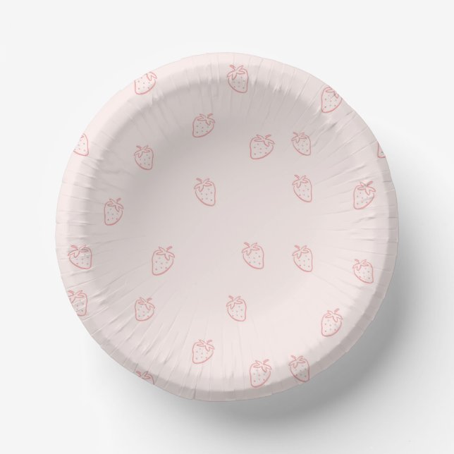 Strawberry Minimalism Paper Plate (Front)