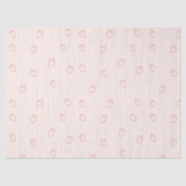 Strawberry Minimalism Tissue Paper (Front)