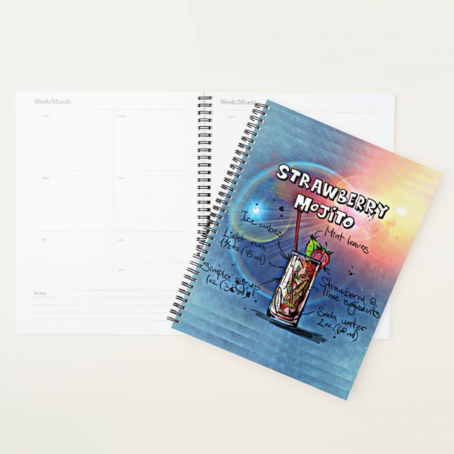 Strawberry Mojito (#11 of 12 Drink Recipe Sets)    Planner (Display)