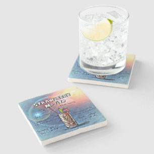 Strawberry Mojito (#11 of 12 Drink Recipe Sets)    Stone Coaster