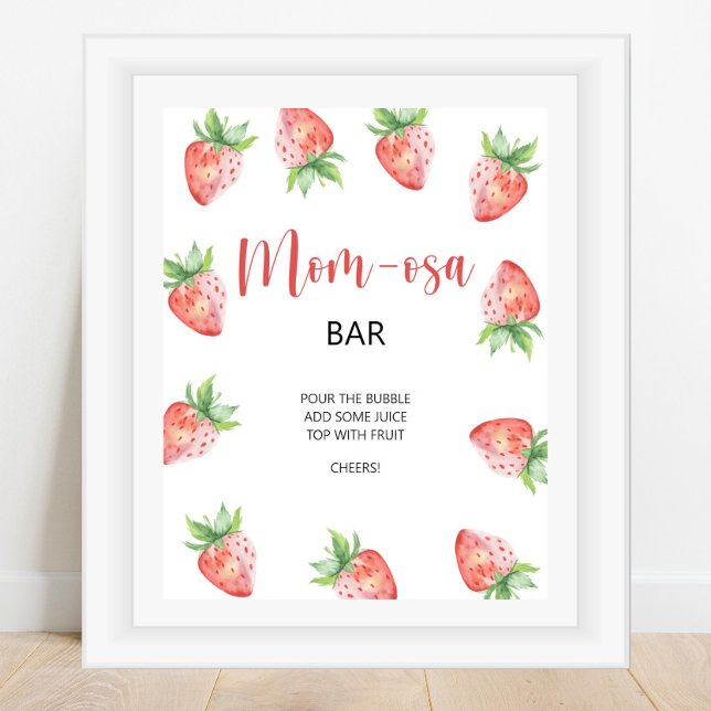 Strawberry \ Mom-osa bar  Poster (Creator Uploaded)