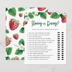 Strawberry Mommy or Daddy Baby Shower Game