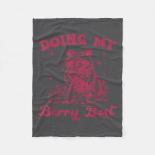 Strawberry Motivation Cute Berry Lover  Fleece Blanket