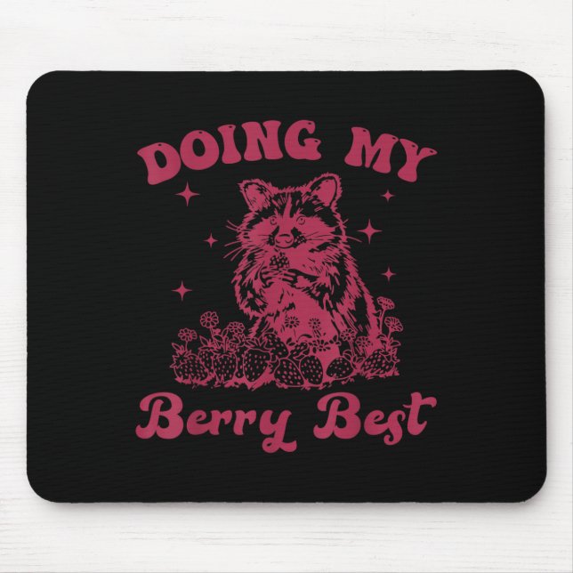 Strawberry Motivation Cute Berry Lover  Mouse Pad (Front)