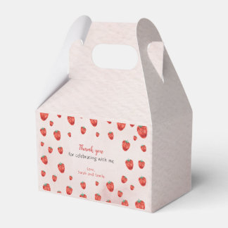 Strawberry One Birthday  Favor Box