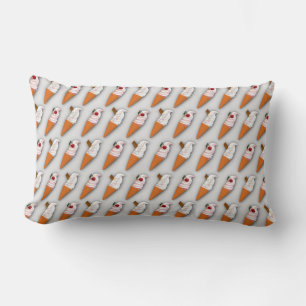 Strawberry or Vanilla? Grey Lumbar Pillow