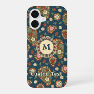 Strawberry Paisley Pattern iPhone 16 Case