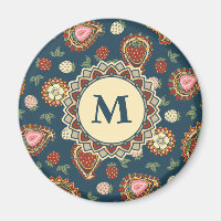 Strawberry Paisley Pattern Magnet