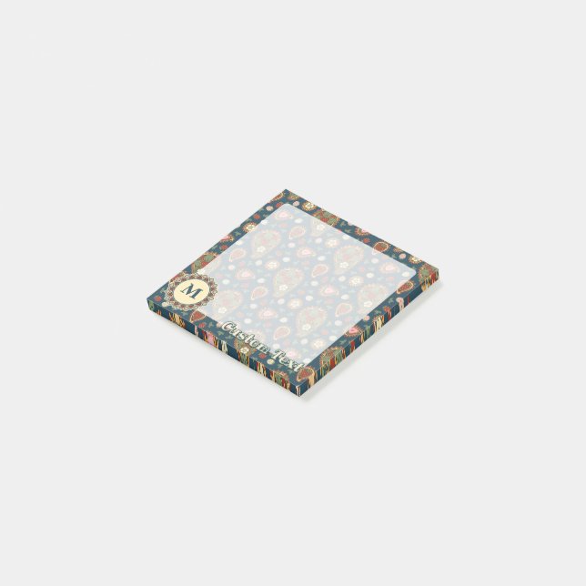 Strawberry Paisley Pattern Post-it Notes (Angled)