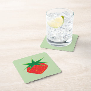 Strawberry Paper Coasters