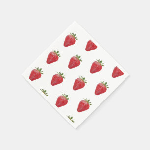 Strawberry paper serviette napkin