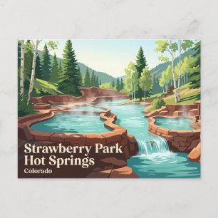Strawberry Park Hot Springs USA Postcard