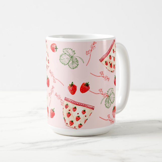 Strawberry party coffee mug (Front Right)