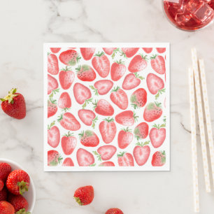 Strawberry Party Napkins   Strawberry Birthday